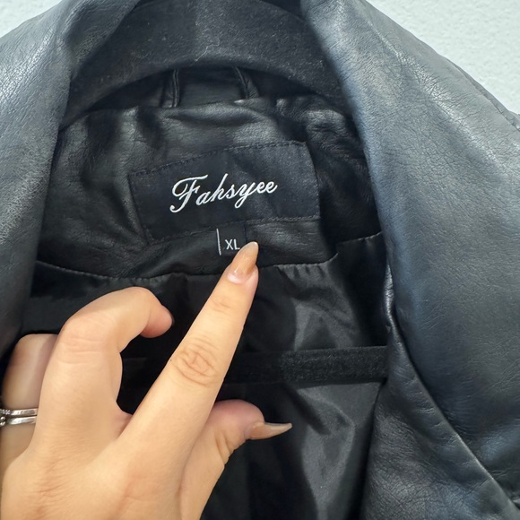 New/Never Worn - Women's Moto Faux Leather Jacket - Picture 2 of 4